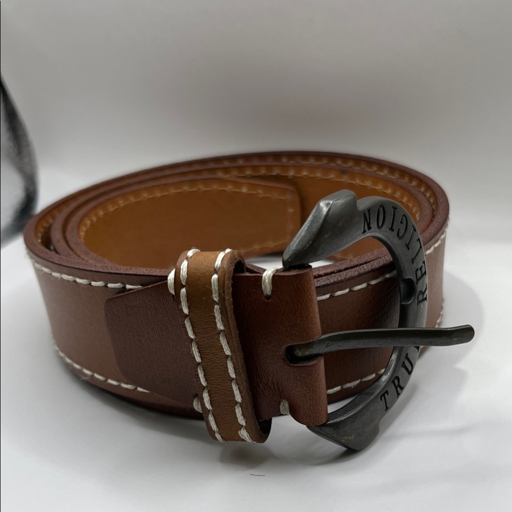 True Religion Brown Leather Belt